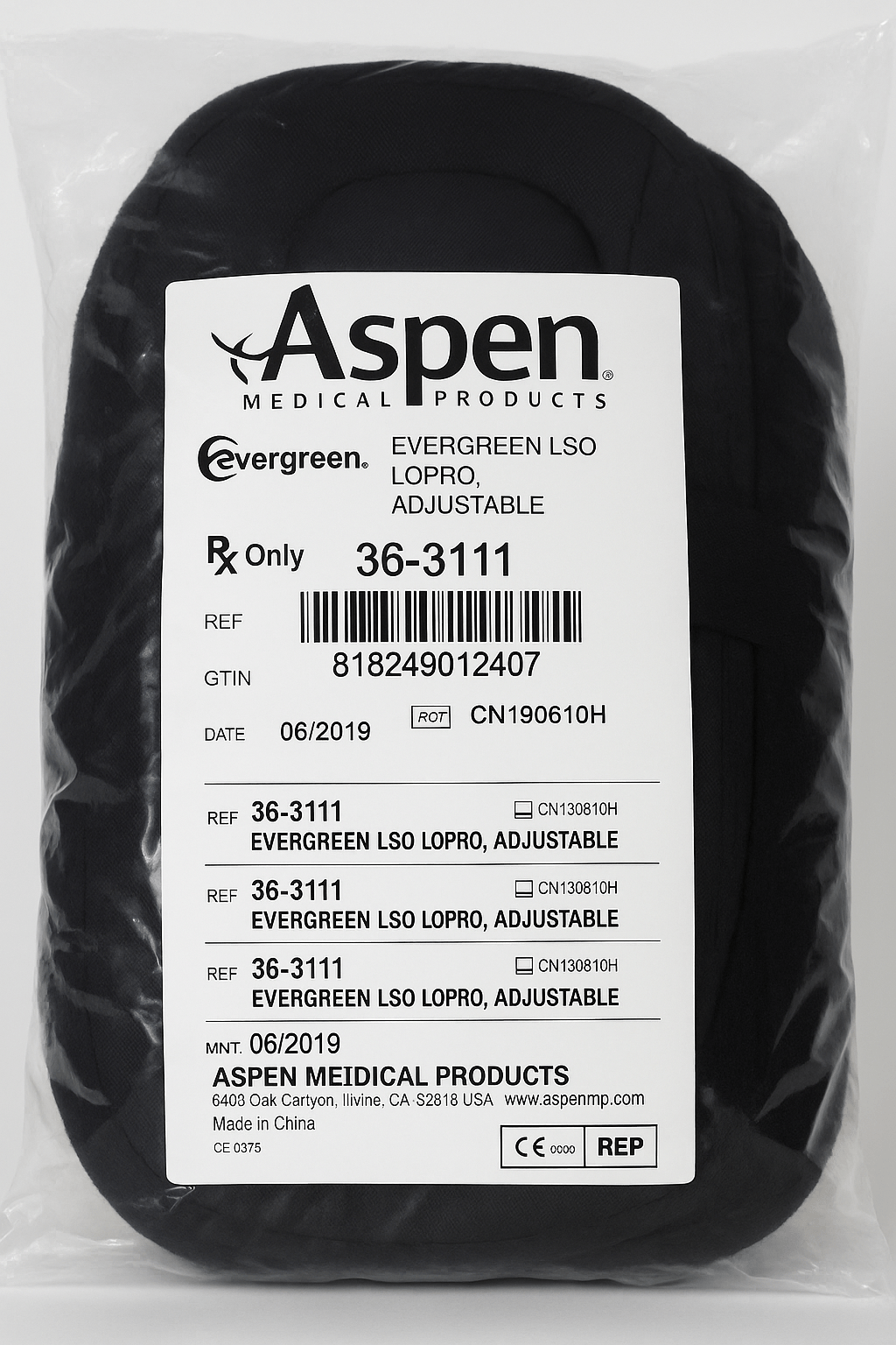 Aspen Evergreen LSO LoPro Back Brace – Adjustable | Model 36-3111