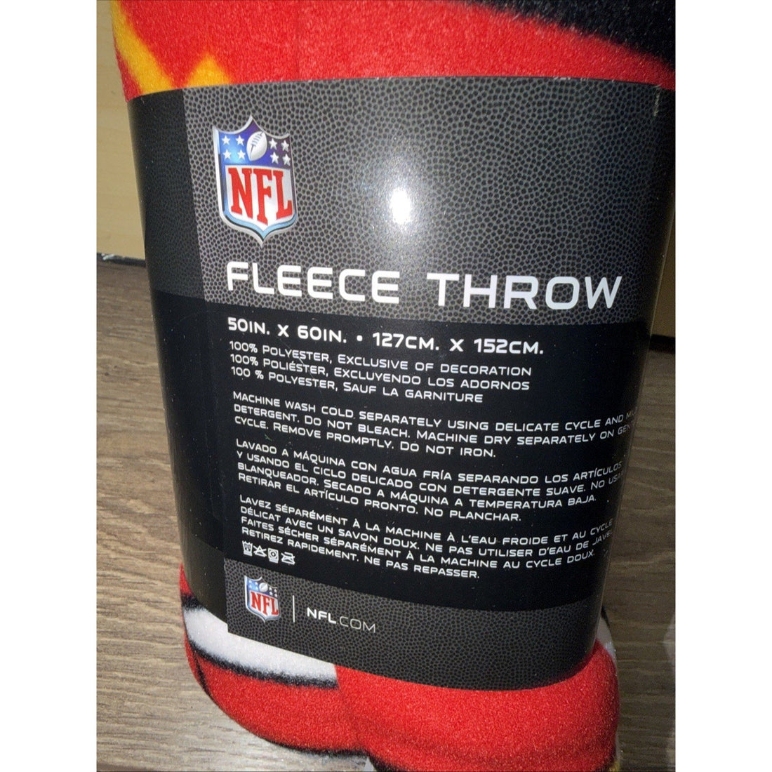 NFL Kansas City Chiefs Lightweight Fleece Throw Blanket, 50" x 60"