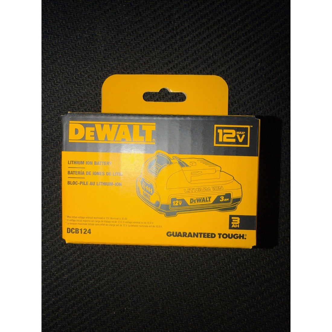 DEWALT DCB124 12V MAX 3Ah Lithium-Ion Battery Pack, Genuine OEM