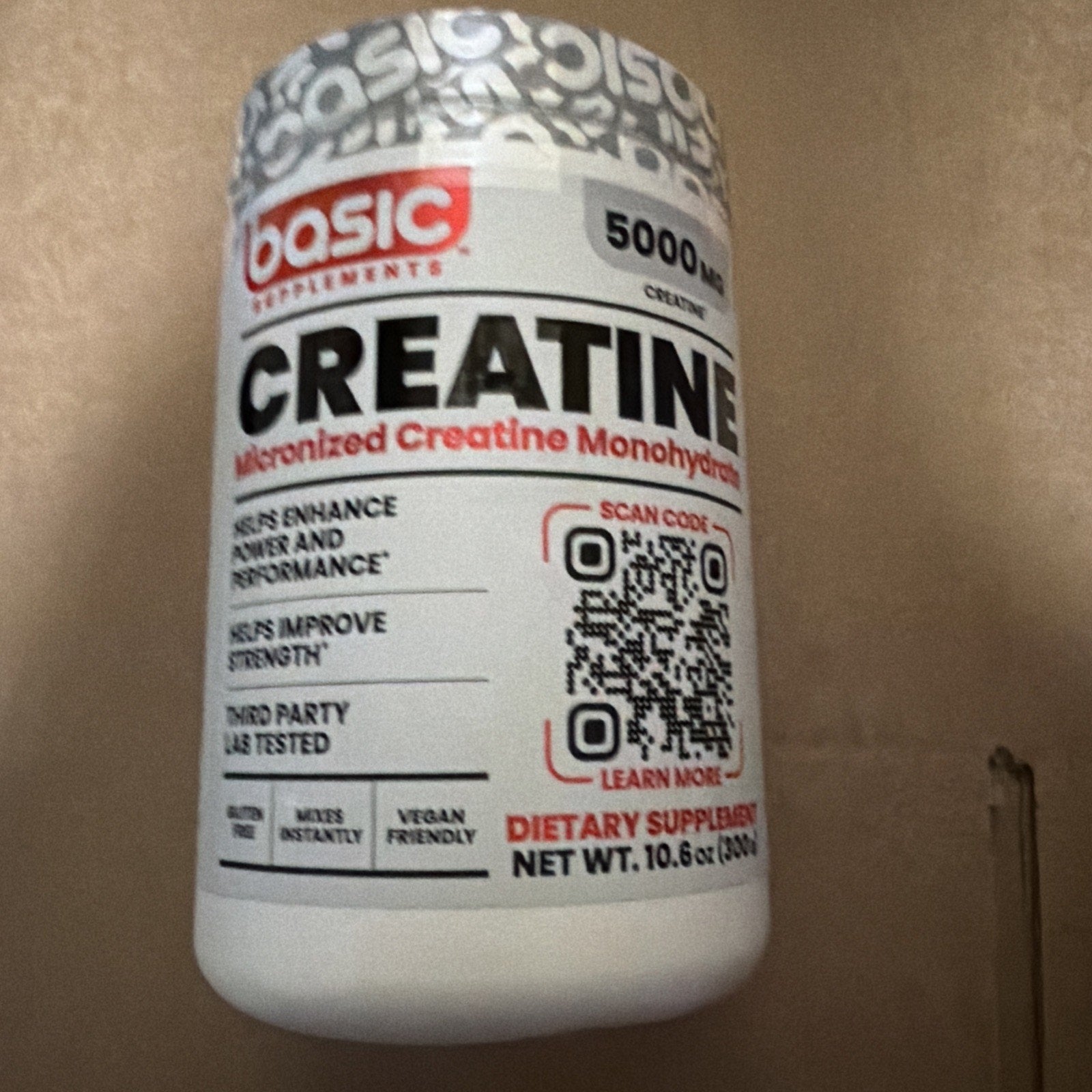 Creatine Monohydrate Powder, 60 Servings