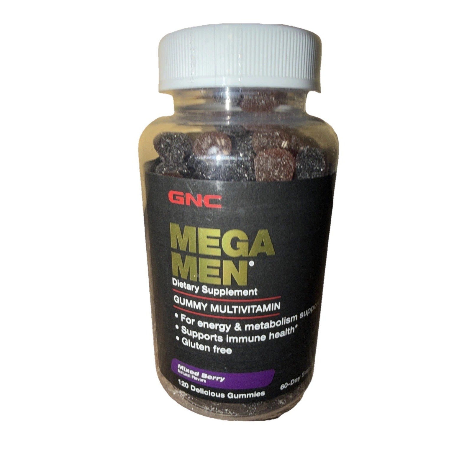 GNC Mega Men Gummy Multivitamin Supports Energy Metabolism Immune System 120 ct
