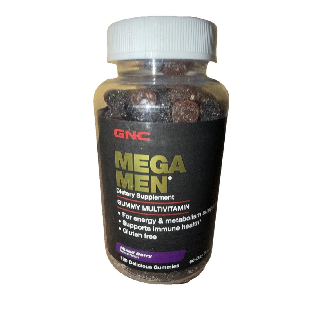 GNC Mega Men Gummy Multivitamin Supports Energy Metabolism Immune System 120 ct