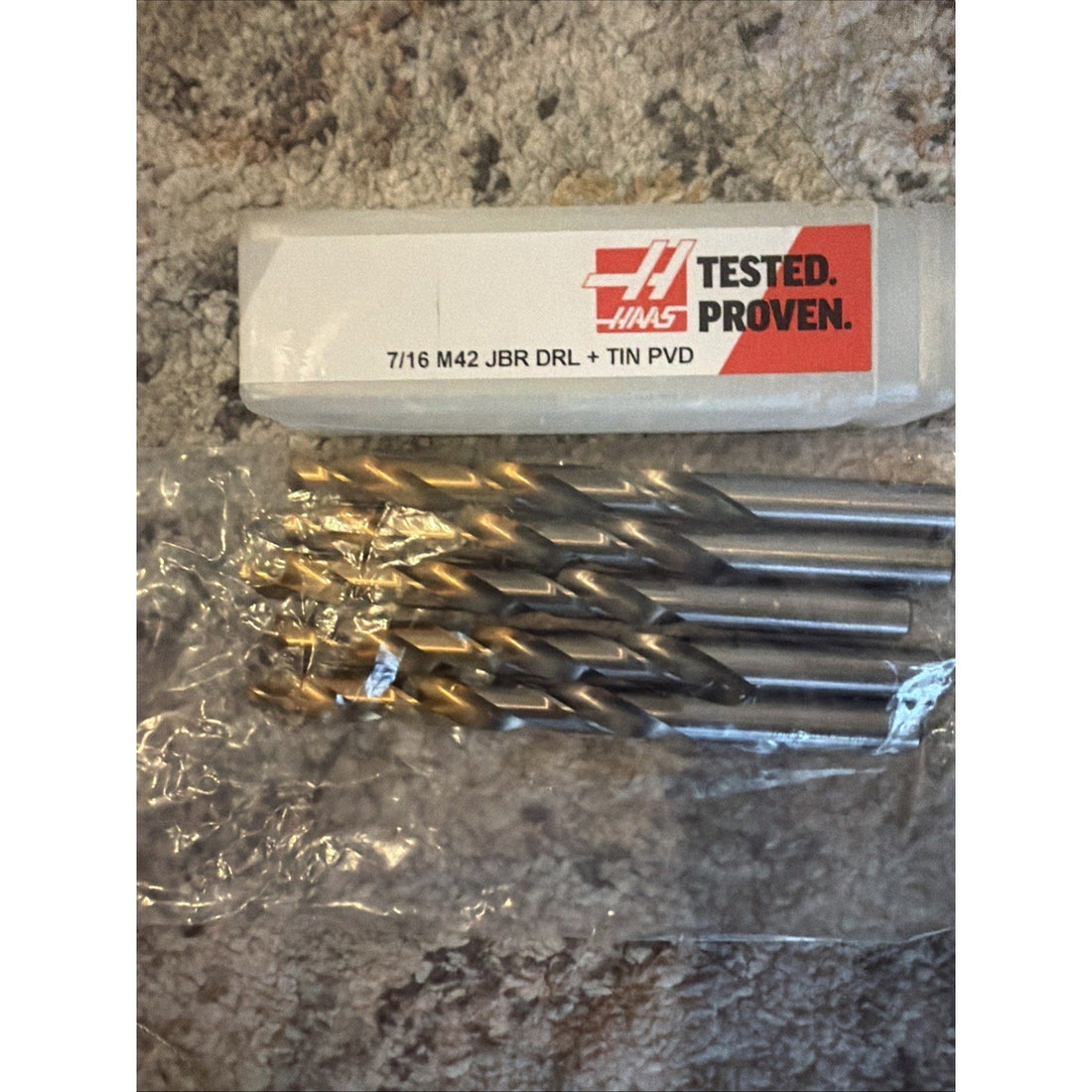 Haas Drill Bits 03-0364 TiN Coated Jobber Drills – Set of 5
