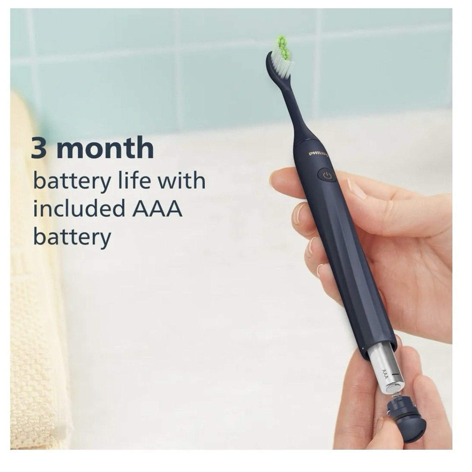 Philips One by Sonicare Battery Toothbrush HY1100/54 Midnight Blue