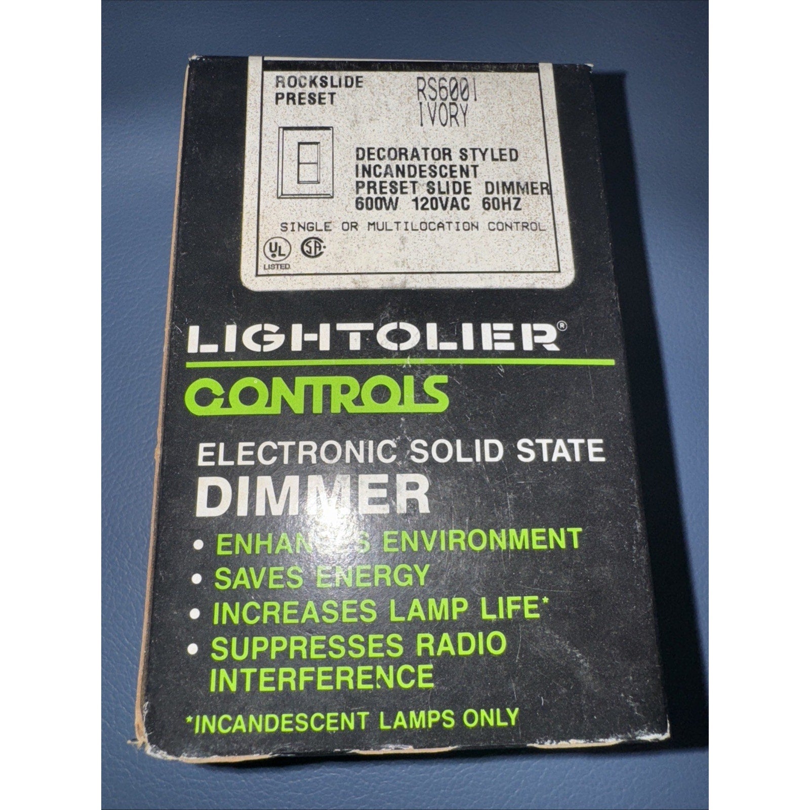 Lighter RS6001 Electronic Solid State Dimmer 600w Ivory