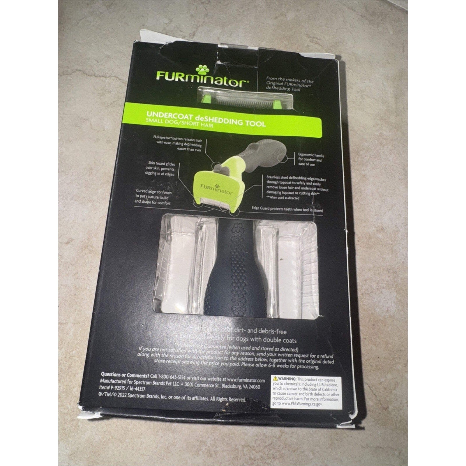 FURminator Deshedding Tool for Small Dogs with Short Hair, Genuine