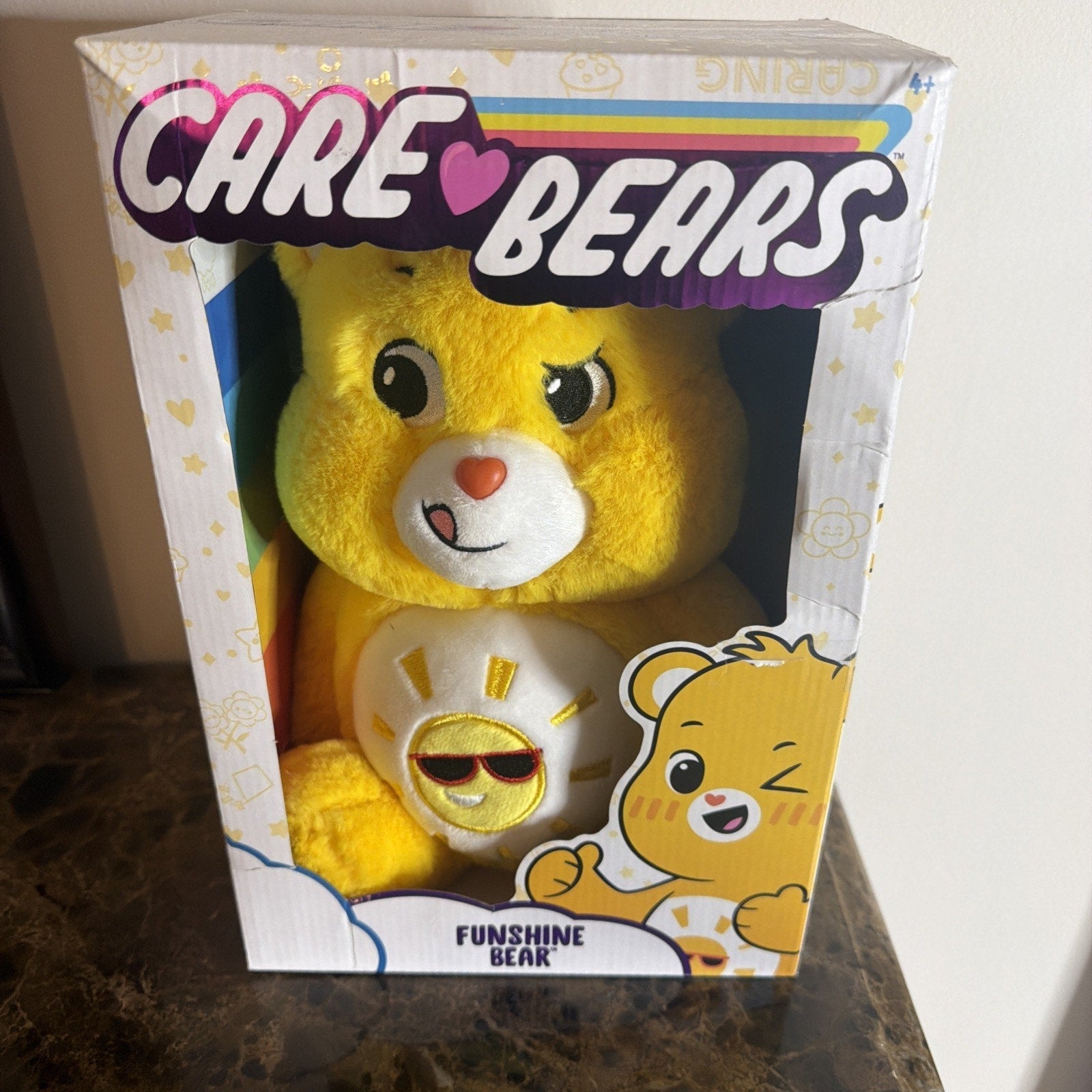 Care Bears Special Care Coin Funshine Bear Collectible Figure, Yellow