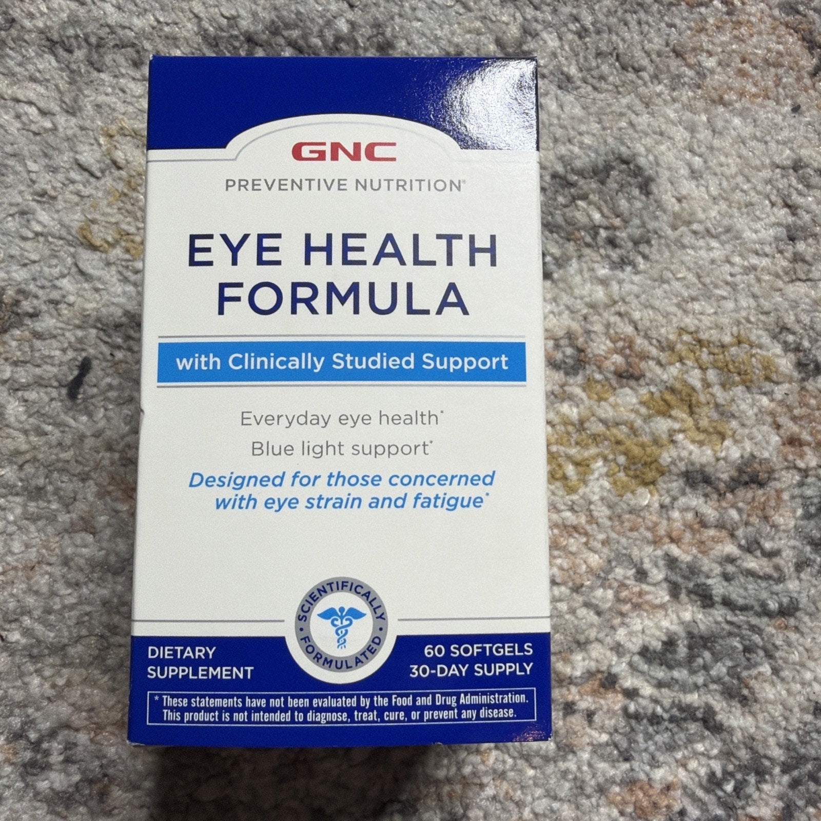 GNC Preventive Nutrition Eye Health Formula 60 Softgels Lutein (EXP:08/2026)
