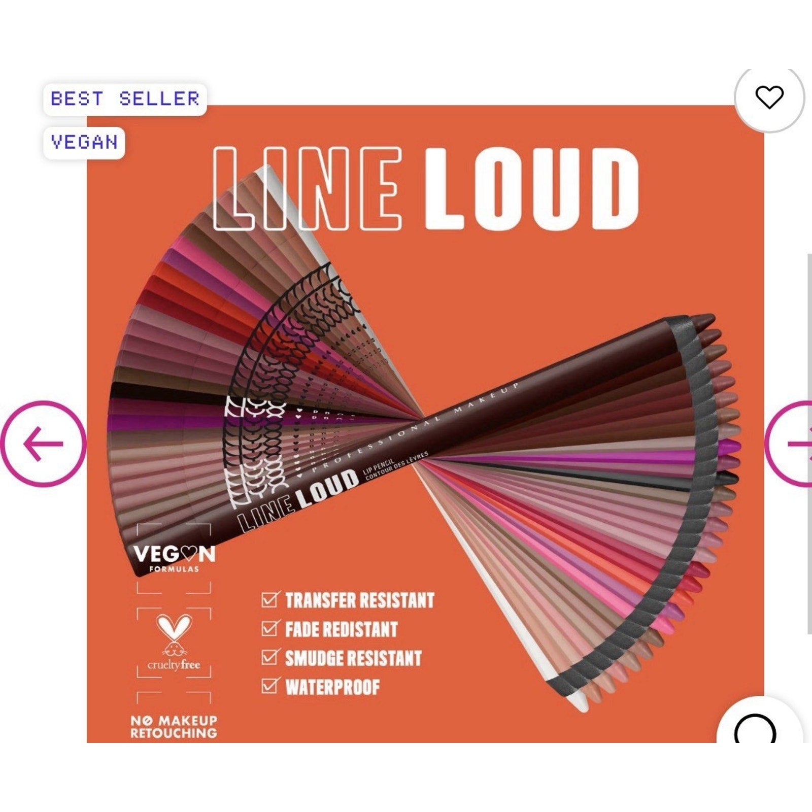 NYX Line Loud Vegan Longwear Lip Liner, Trophy Life – Set of 25