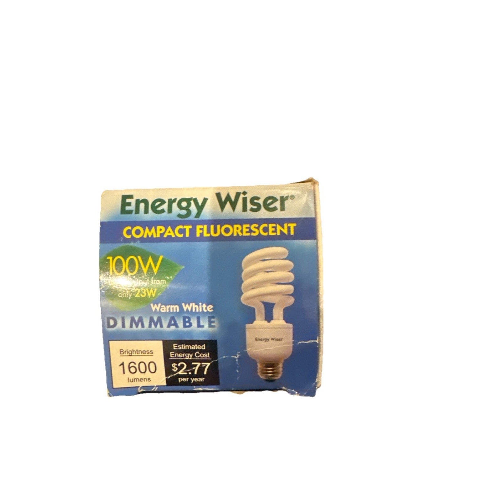 Energy Wiser 23W Dimmable CFL Bulb 100W Eq 1600lm Warm White Spiral E26