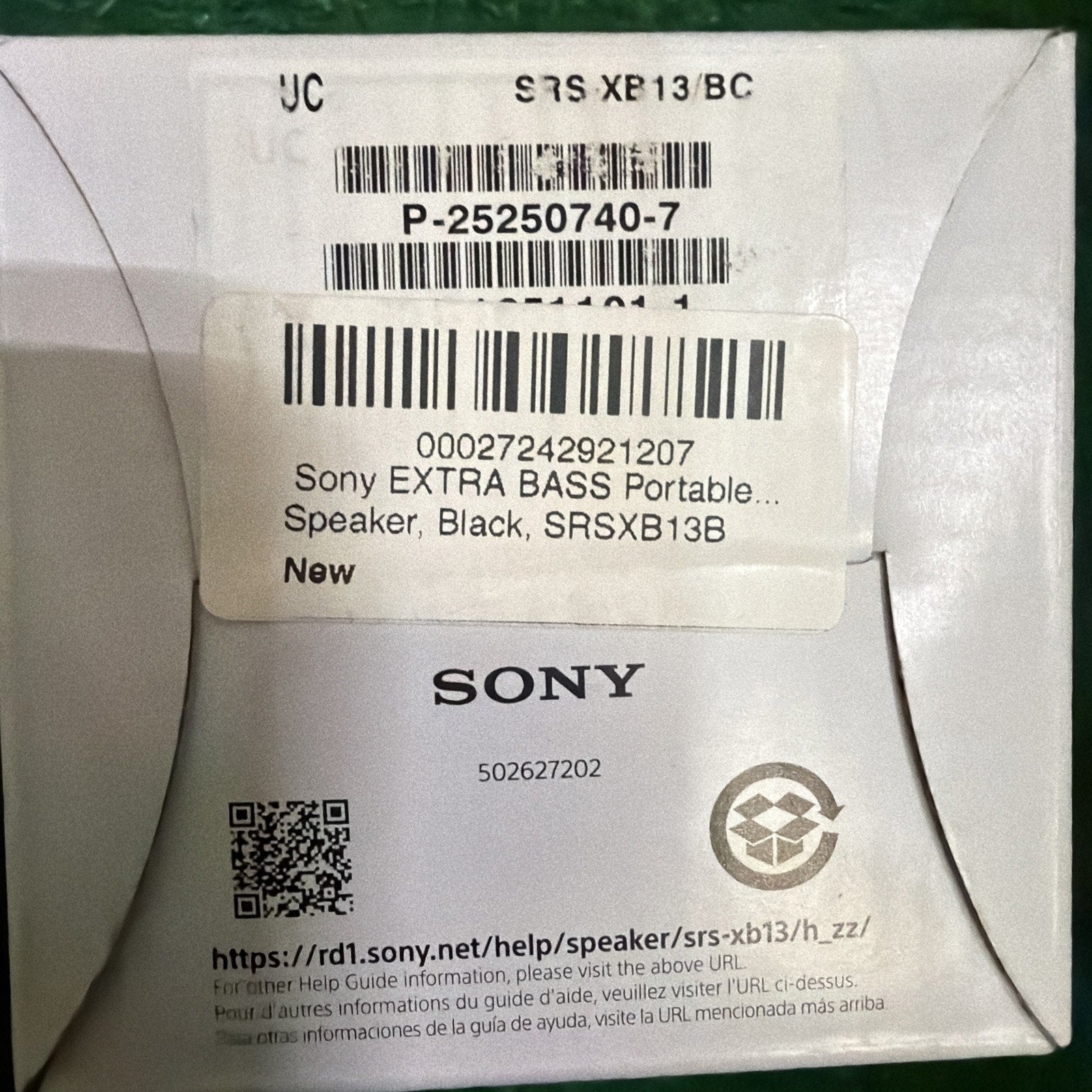 Sony SRS-XB13 Portable Speaker - Black