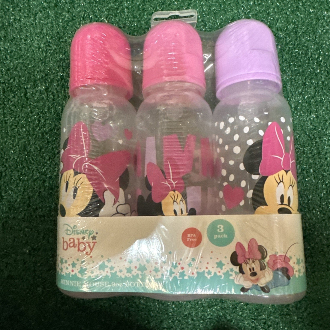 Disney Cudlie Minnie Mouse Baby Girl 3 Pack 9oz Bottles