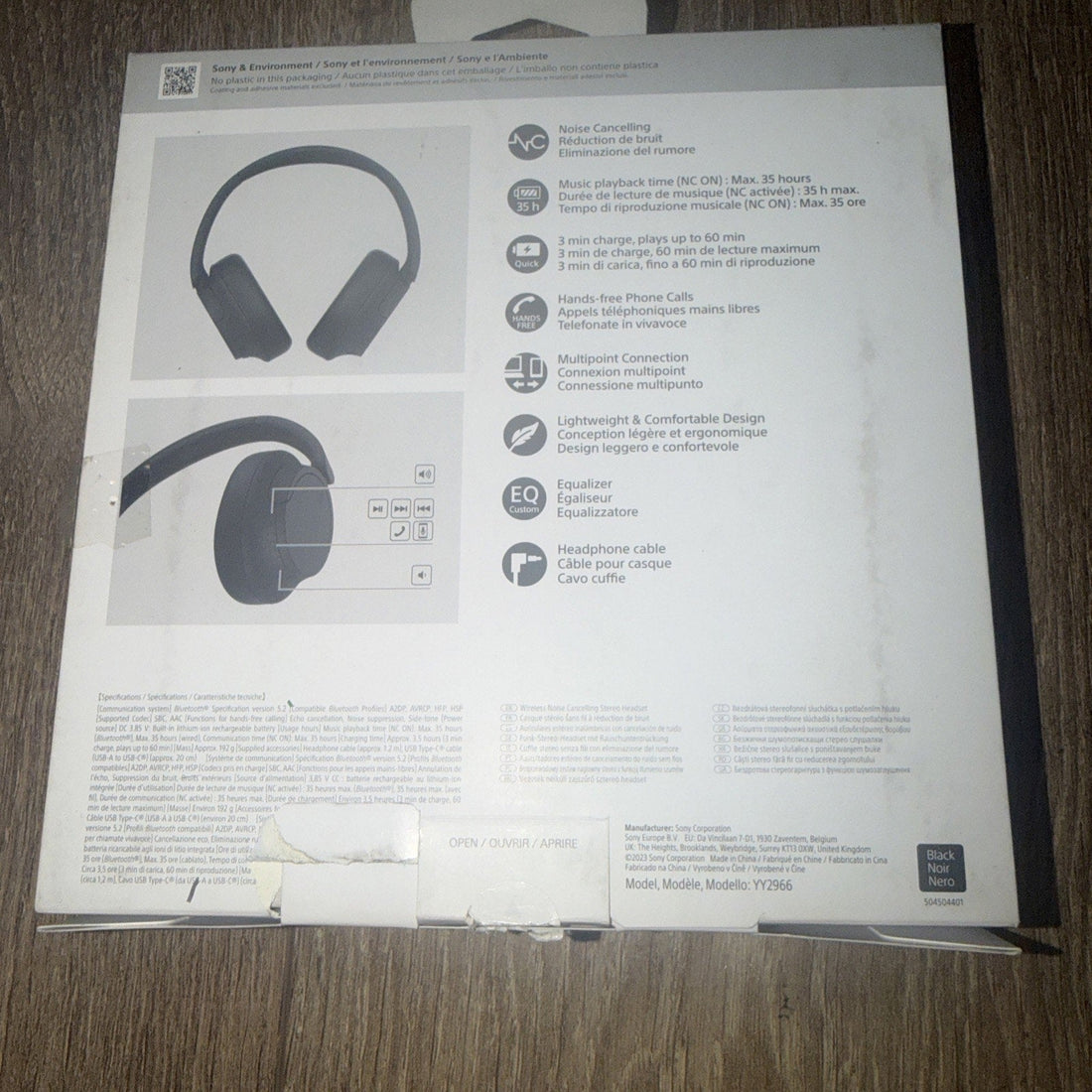 Sony WH-CH720N Wireless Noise Canceling Over-Ear Headphones — Black (Open Box)
