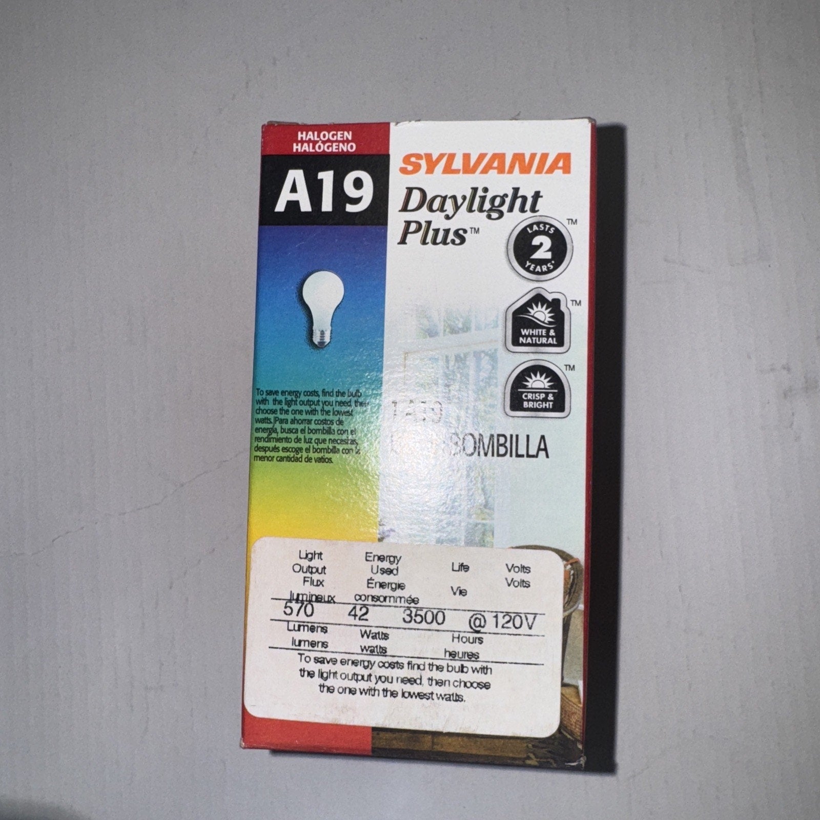 Sylvania 42A/HAL/F Daylight Plus Light Bulb, 130V