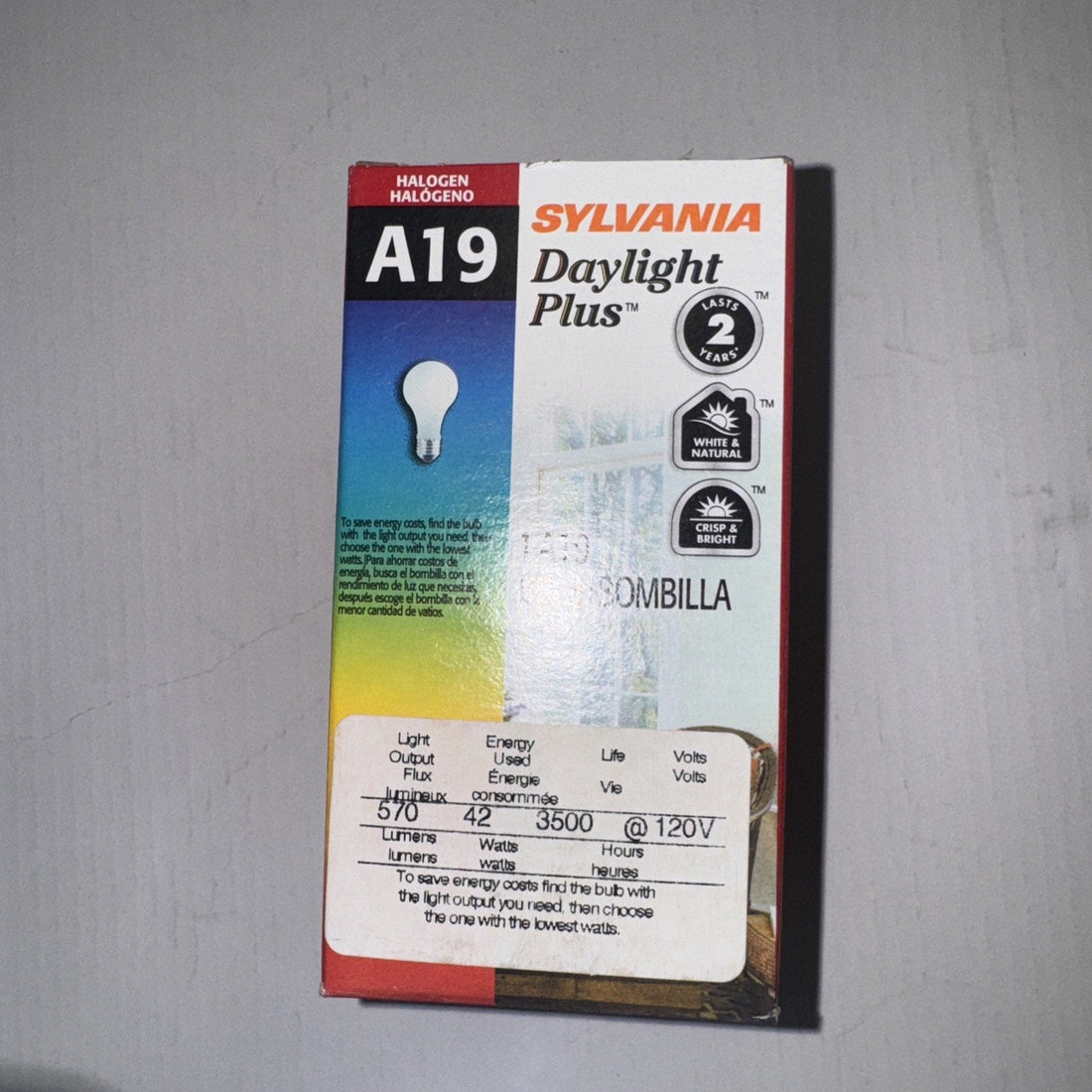 Sylvania 42A/HAL/F Daylight Plus Light Bulb, 130V