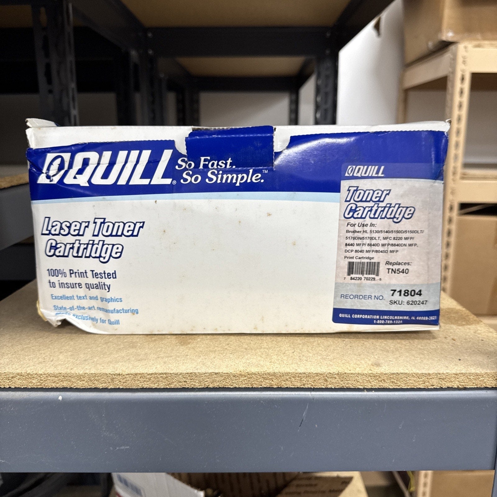 Quill 71804 Black Toner Cartridge (Replaces Brother TN-540)
