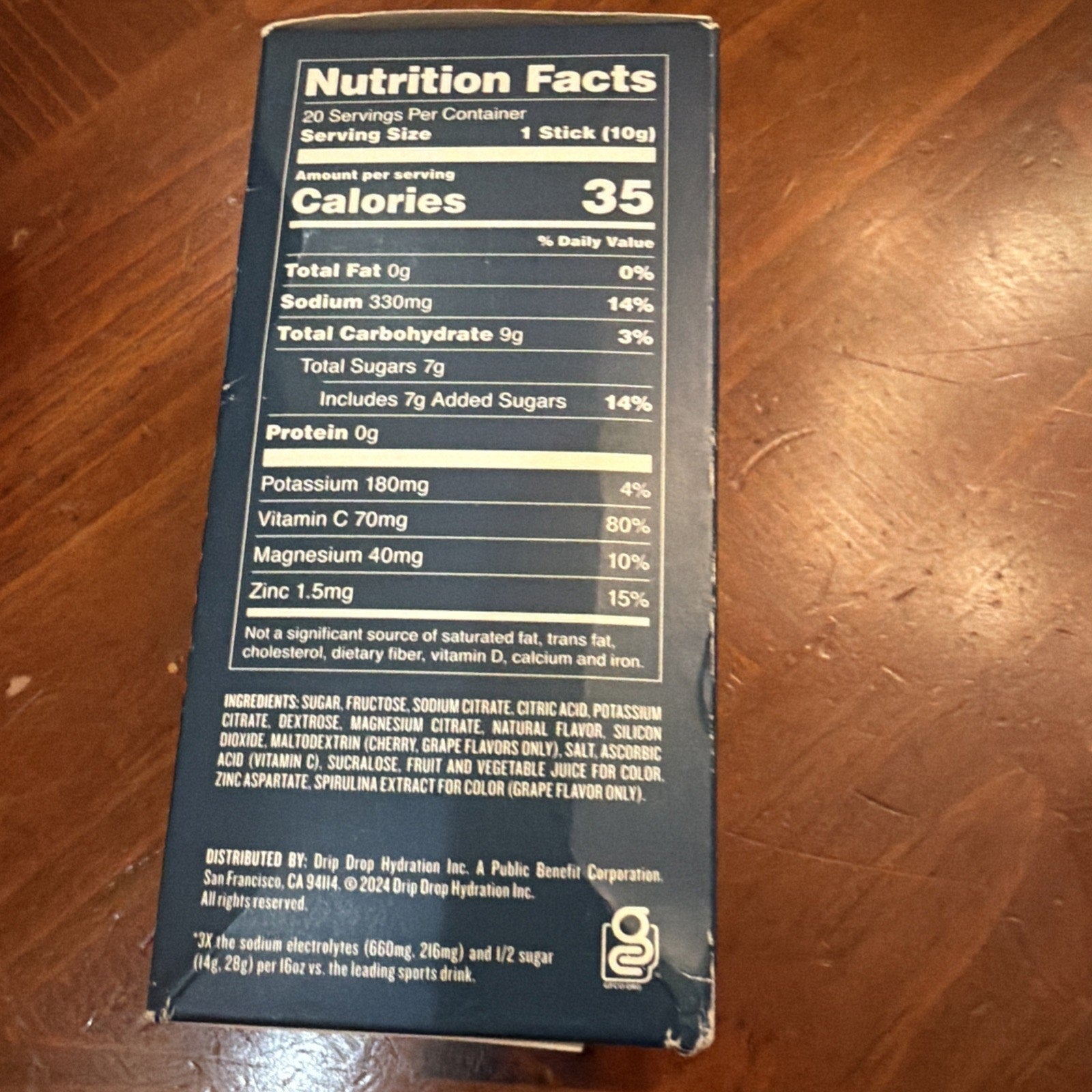 DripDrop Fast Hydration Electrolyte Drink Mix Juicy Variety 20 Packs Exp: 7/28