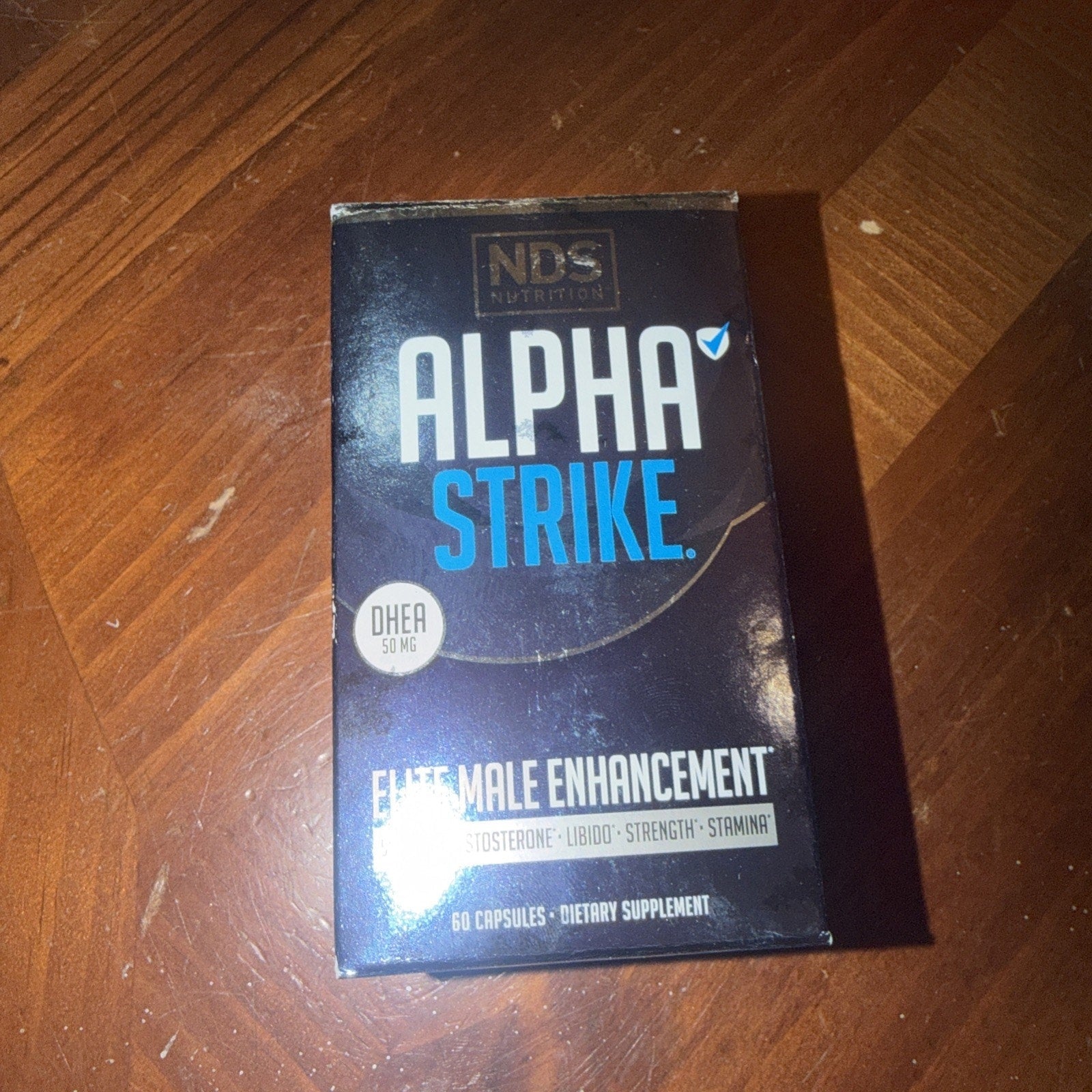 NDS Nutrition Alpha Strike Elite Male Performance Supplement, 60 Capsules — Exp 10/2027