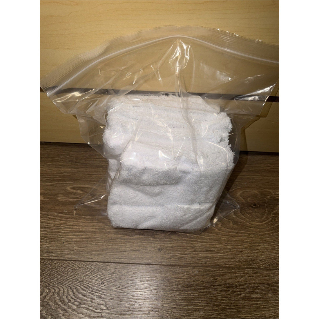 Microfiber Cleaning Towels 12 Pack 14x14 White Reusable Streak Free Cloths Lot