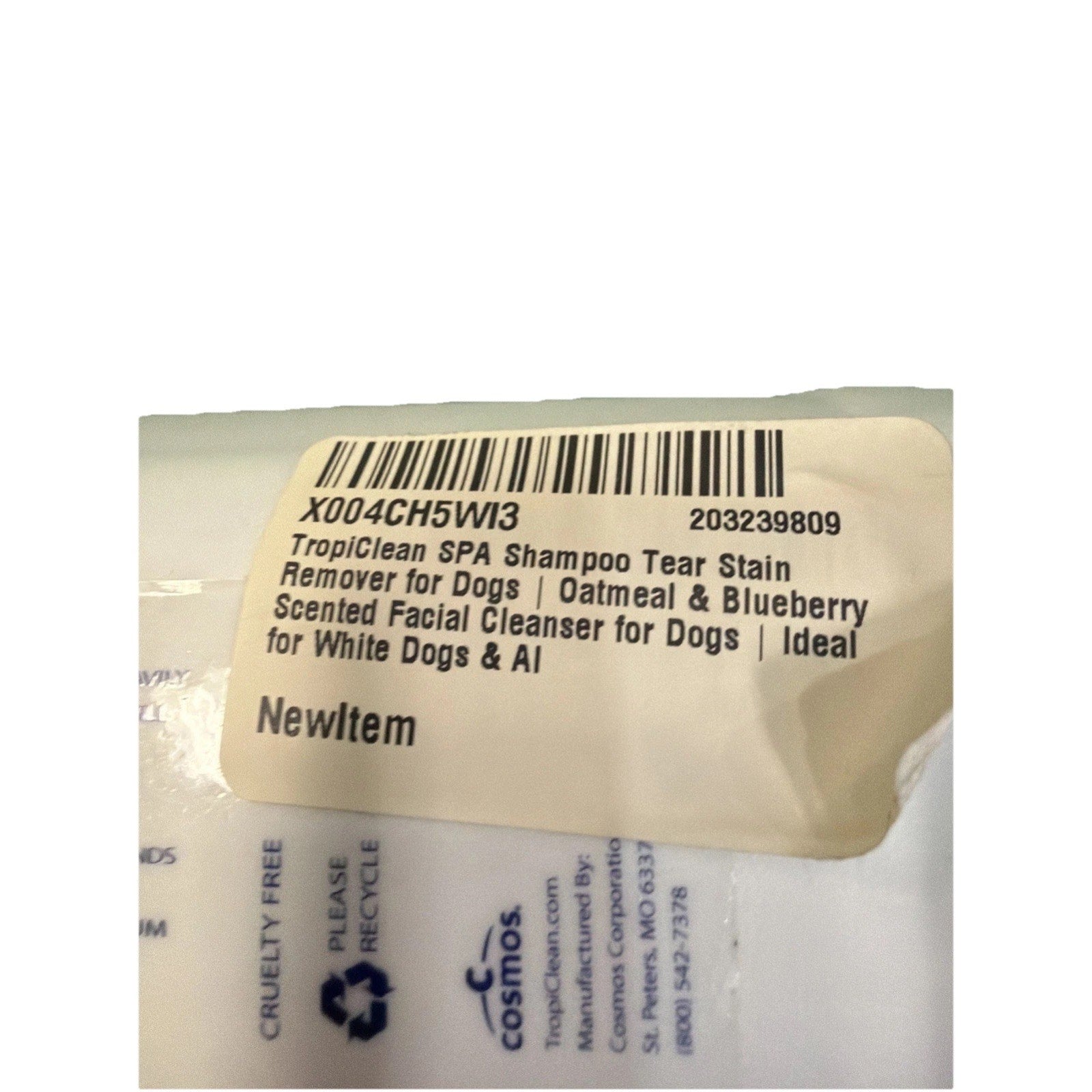 Pet Facial Scrub Gentle Dog Cat Tear Strain Remover Oatmeal Blueberry Formula