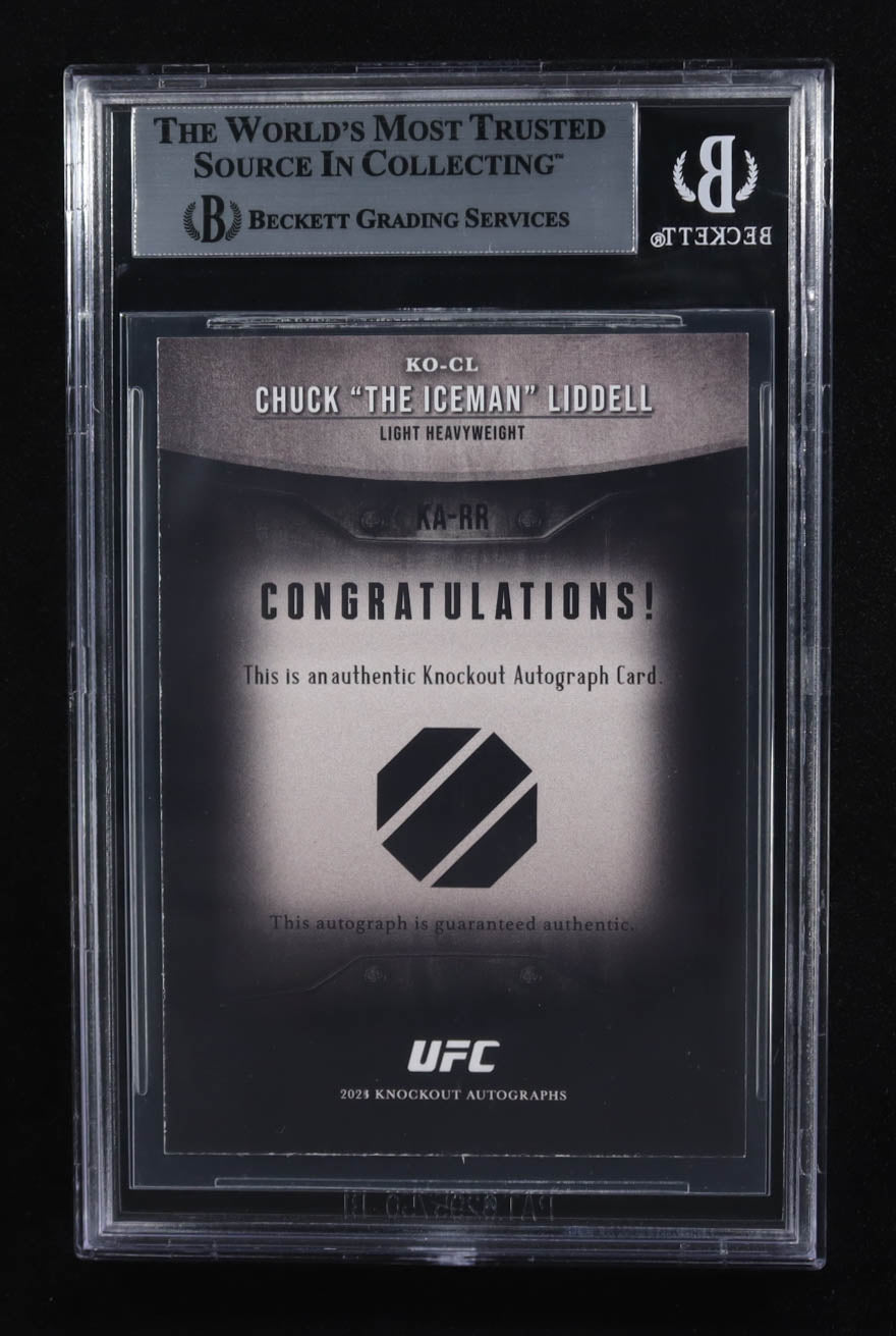 Chuck Liddell Signed The Iceman MAGA Card 70 Of 99 Beckett Authentic