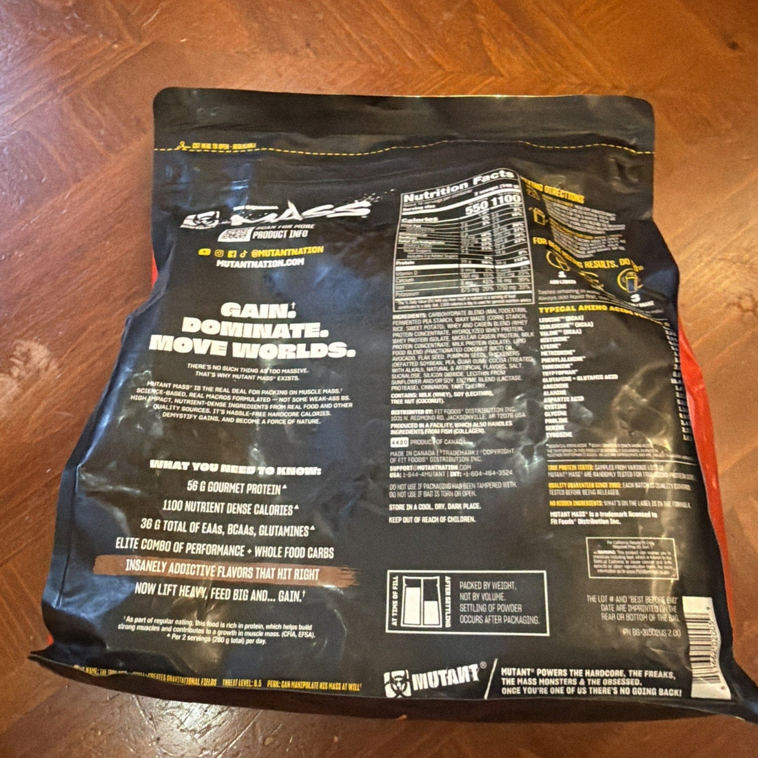 MUTANT MASS® 5LBS The Original Muscle Mass Gainer High Protein Drink Mix