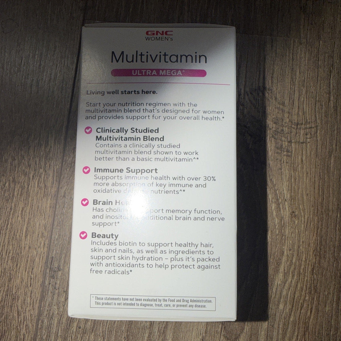 GNC Women's Ultra Mega Multivitamin Caplets, 180 Count (Best By 11/2026)