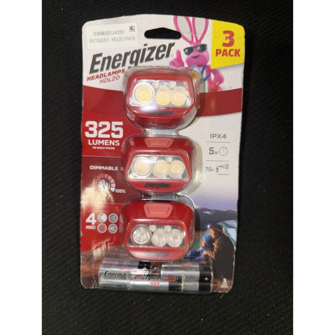 Energizer Headlamps HDL20, 325 Lumens, 3 Pack