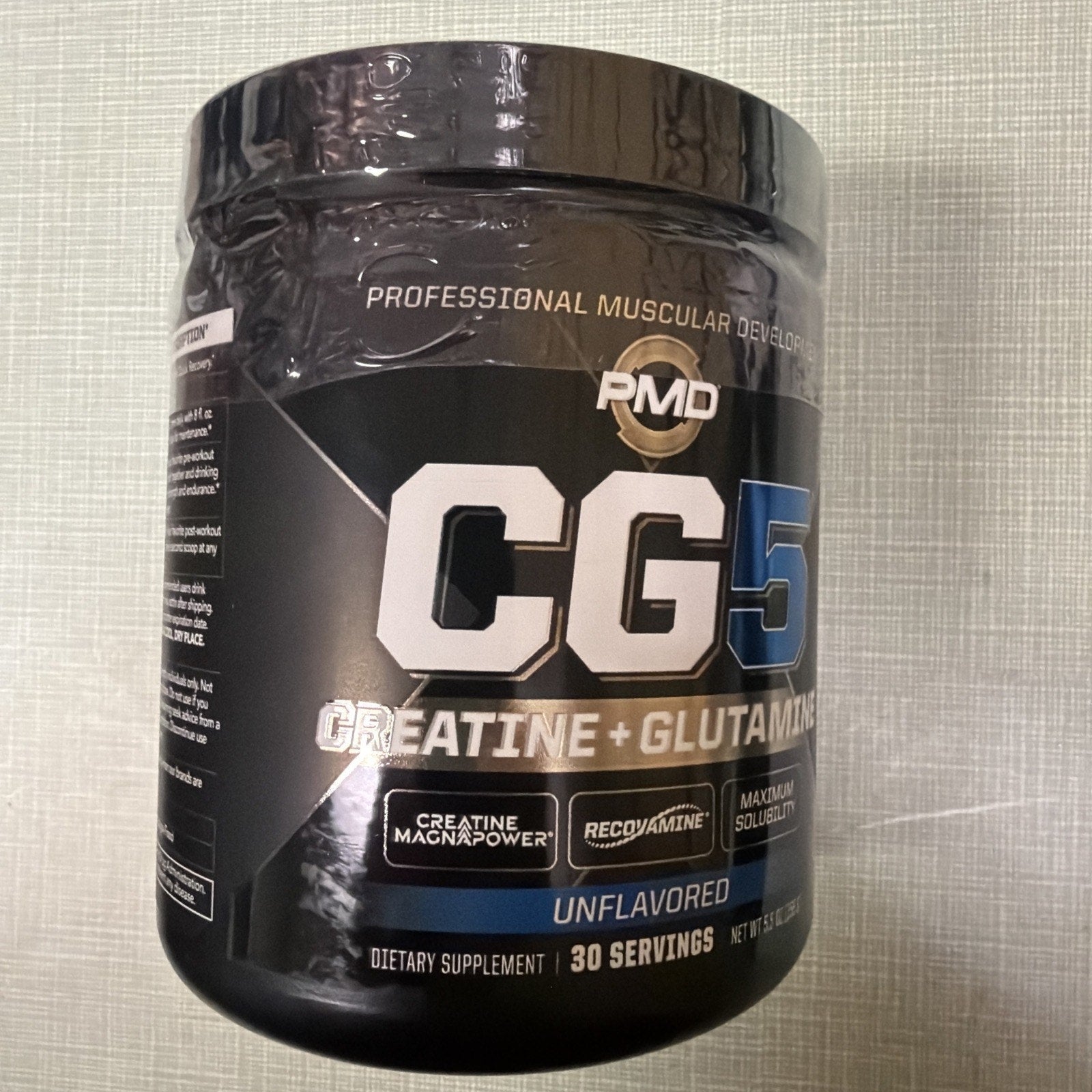 CG5 - Creatine/Glutamine Powder - Strength, Power & Recovery-Unflavored 30 serve