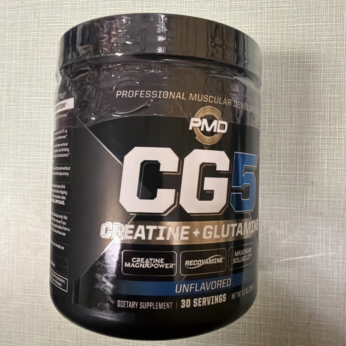 CG5 - Creatine/Glutamine Powder - Strength, Power & Recovery-Unflavored 30 serve