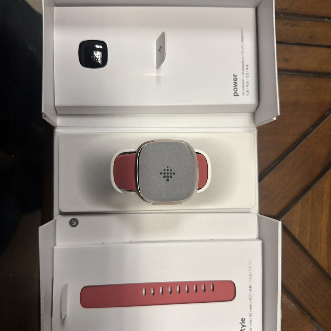 Fitbit Versa 4 Fitness Smartwatch, Copper Rose Aluminum Case, Pink Sand Band