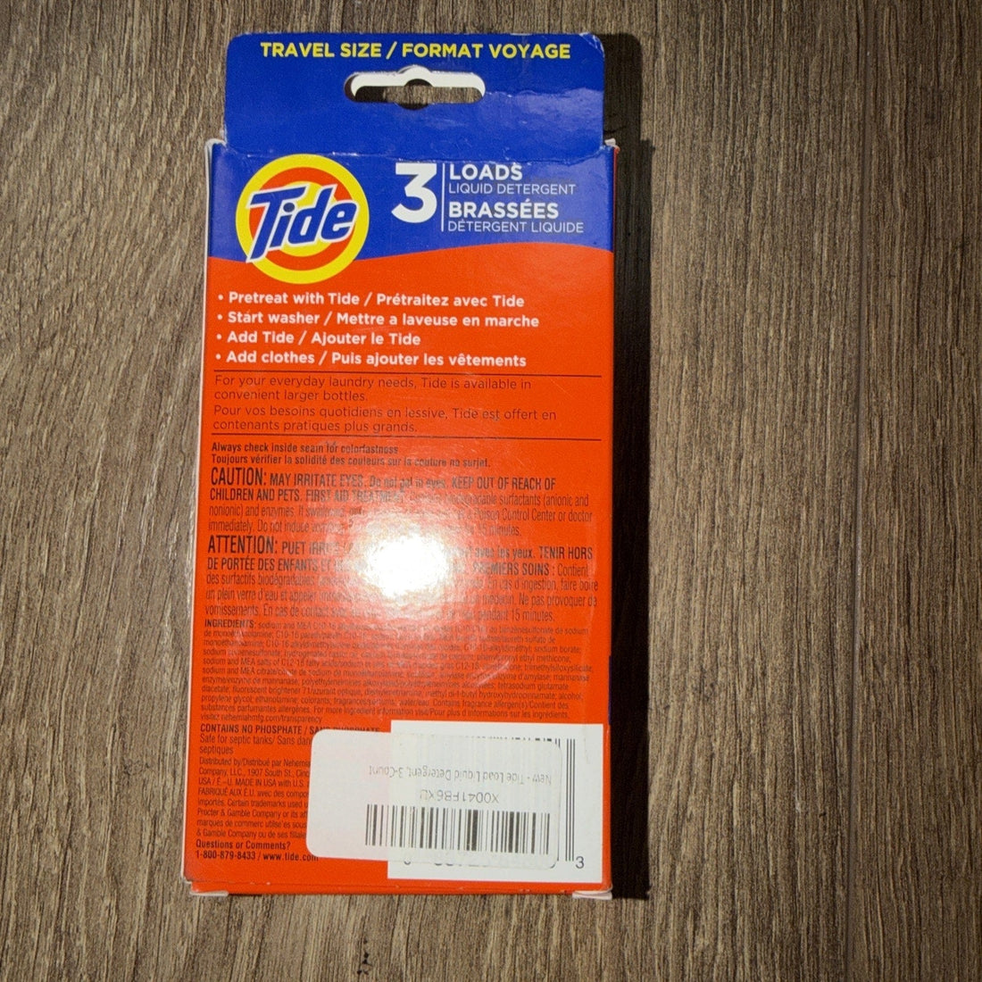 Tide Liquid Laundry Detergent Travel Size, HE, Original Scent (3 Pack)