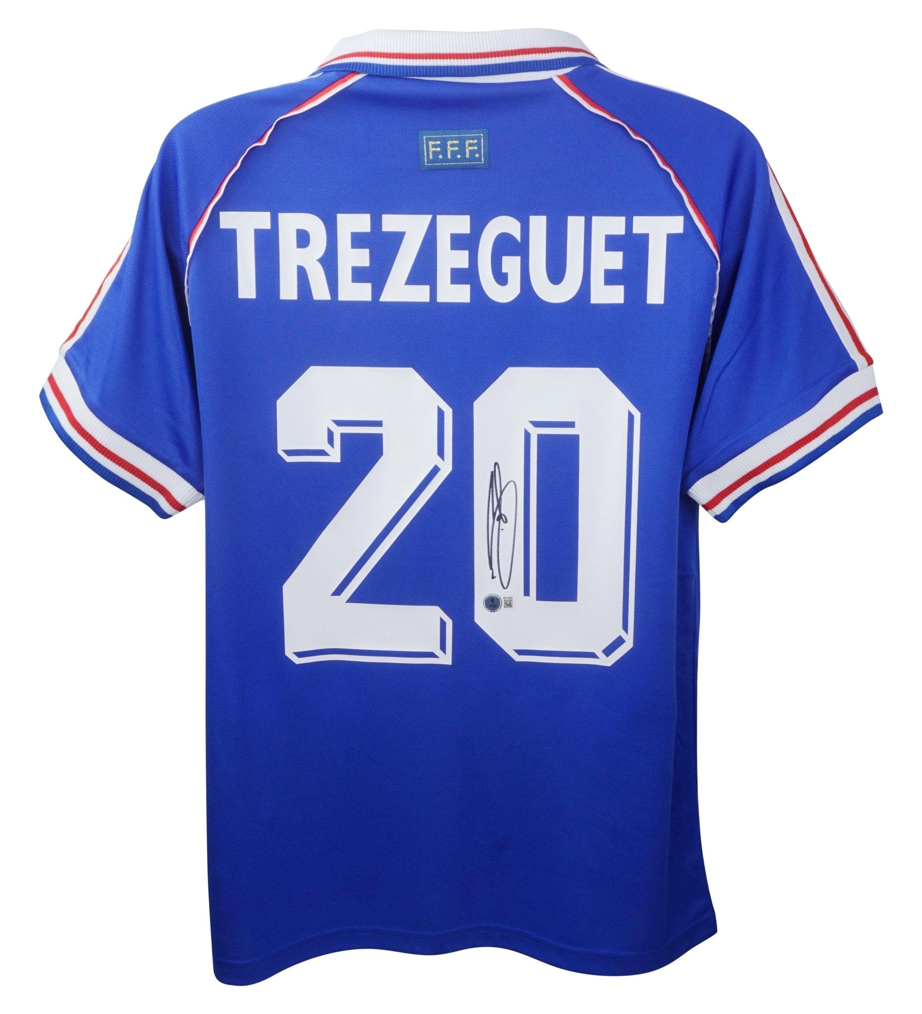 David Trezeguet Signed France National Team Adidas Jersey Beckett Authenticated Size Large