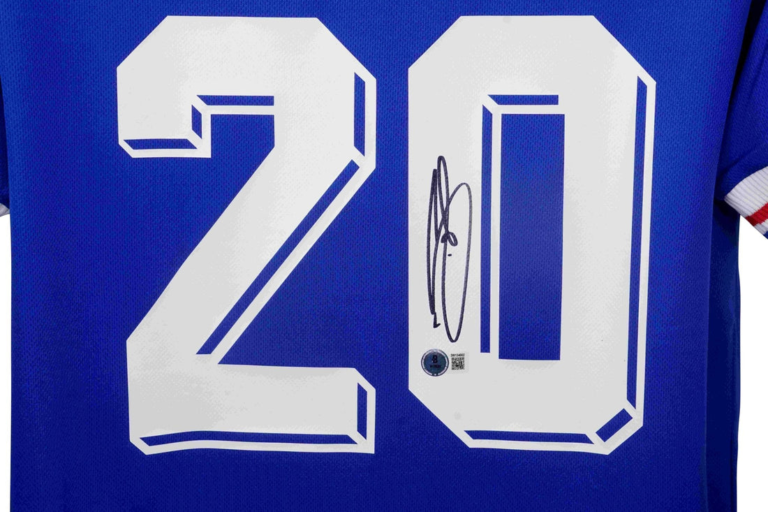 David Trezeguet Signed France National Team Adidas Jersey Beckett Authenticated Size Large