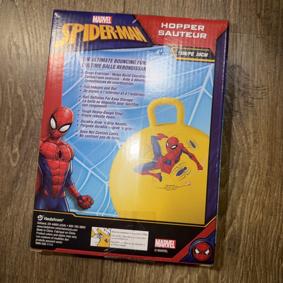 Marvel Spider-Man 15-Inch Hopper Ball for Kids, Ages 4+