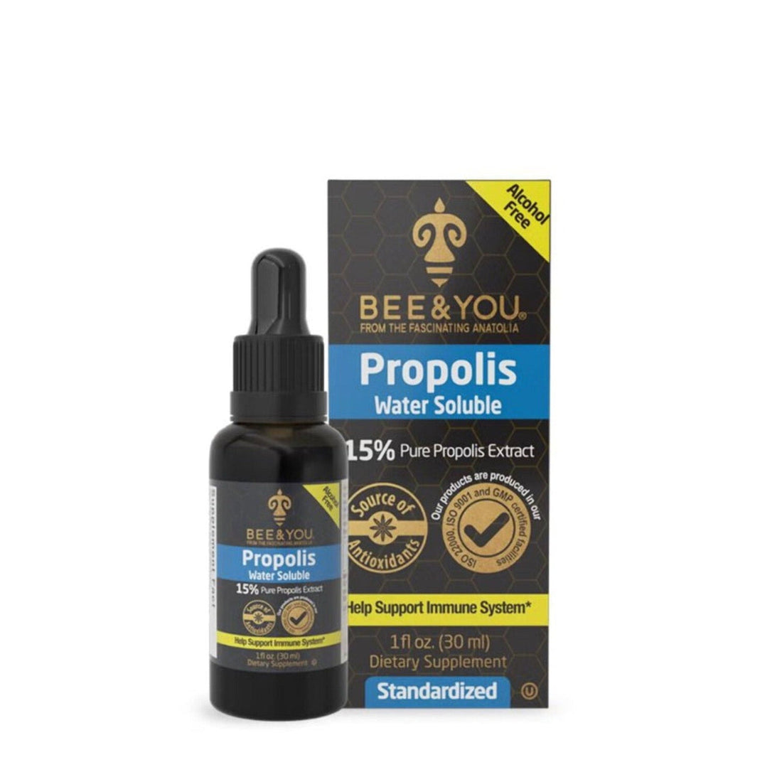 Bee & You Propolis Water-Soluble Extract, Natural Immune Support & Antioxidants