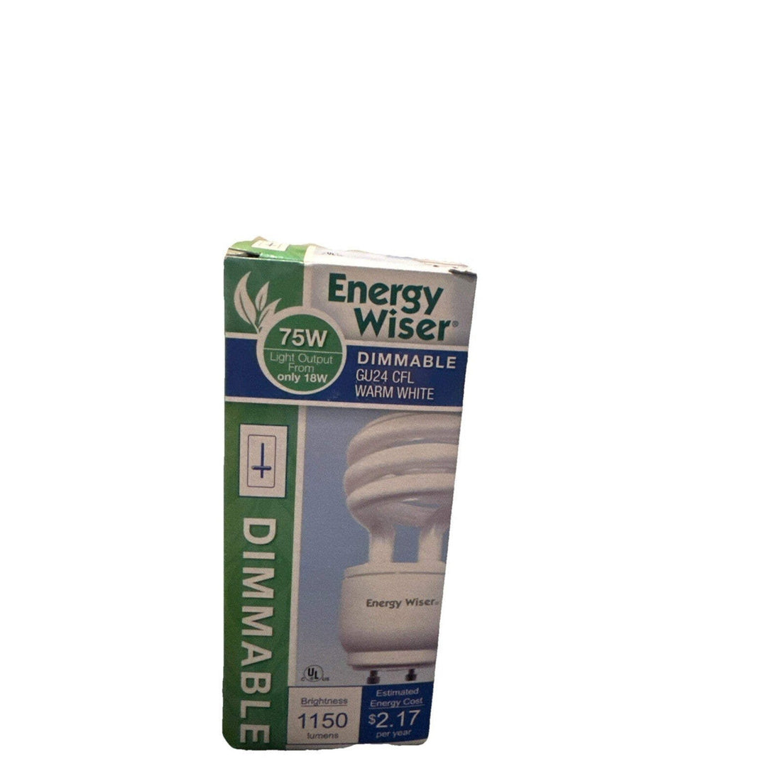 Energy Wiser 18W GU24 Dimmable CFL Bulb 75W Eq 1150lm Warm White, Set of 2