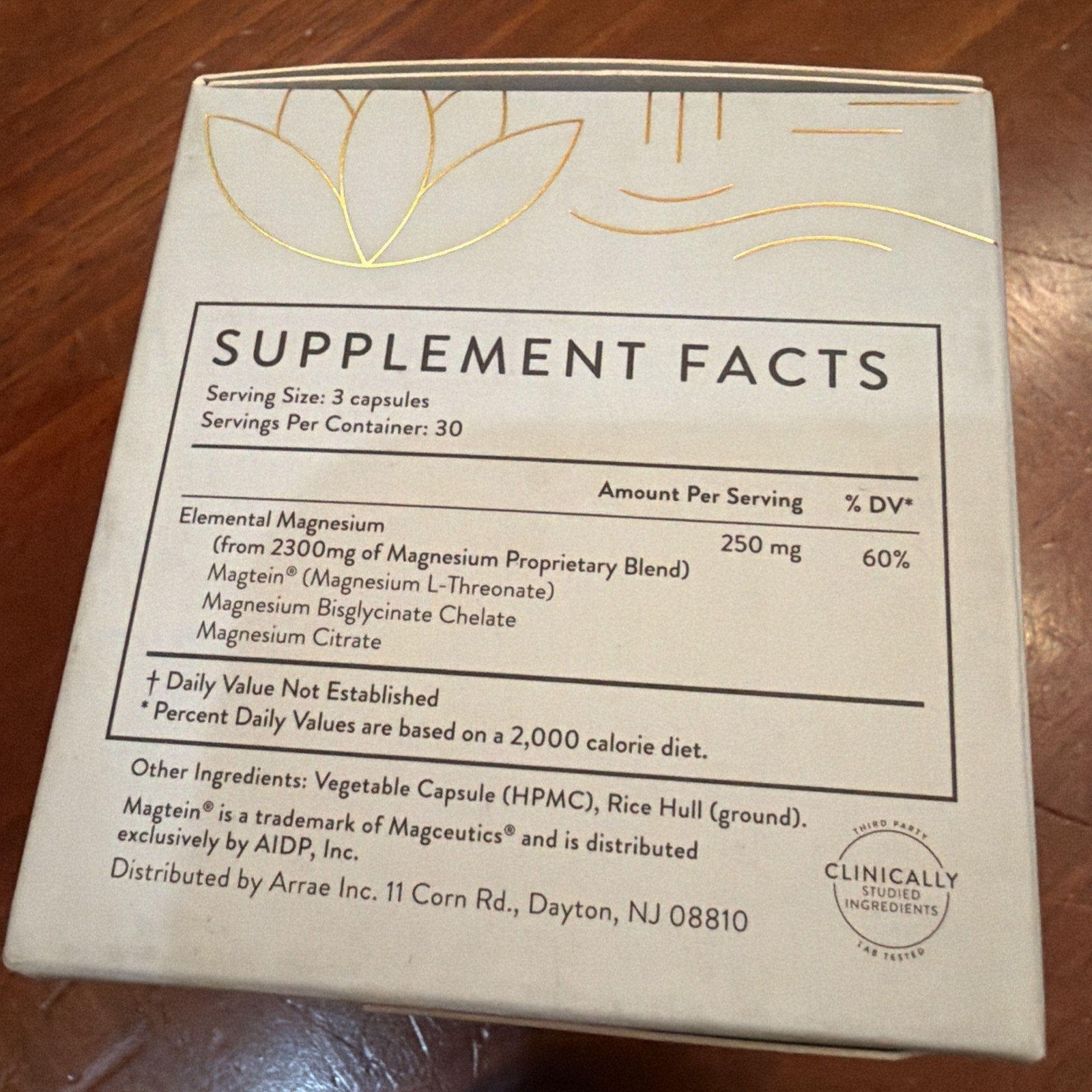 Arrae Magnesium L-Threonate Triple Blend 90 Capsules