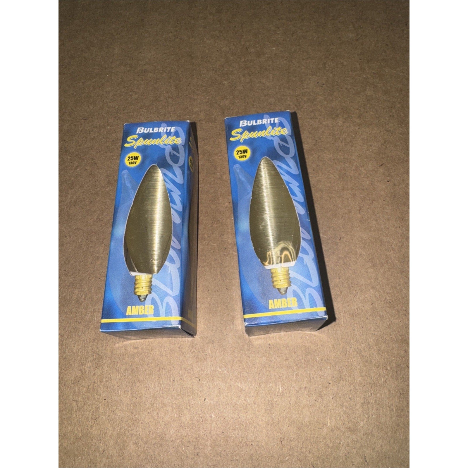 Bulbrite Spunlite 25W 130V Amber Candelabra Light Bulb (2-Pack)