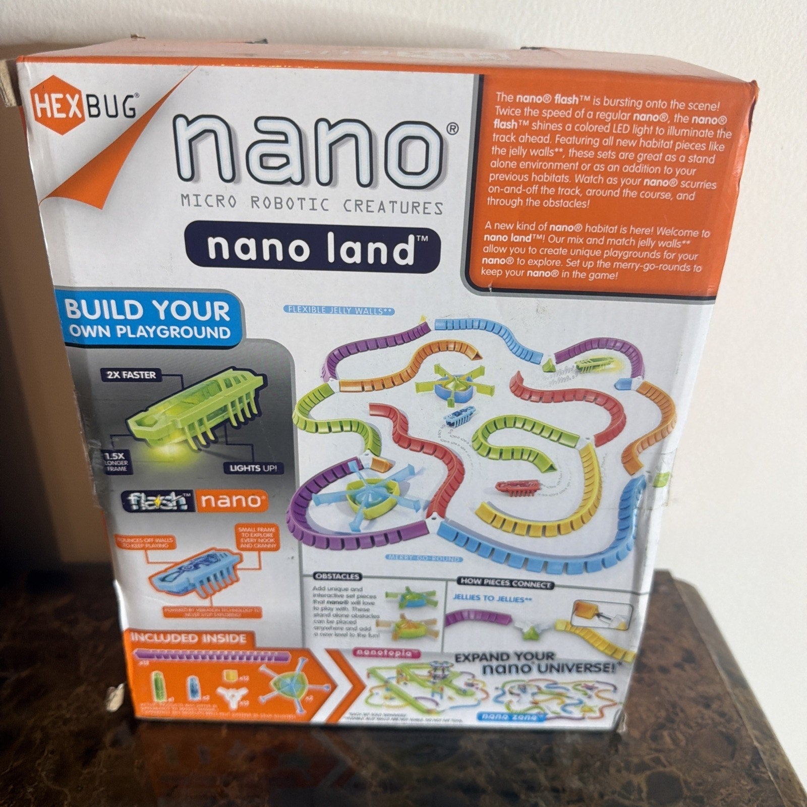 HEXBUG Flash Nano Nano Land Sensory Playset for Kids Build Your Own Playground