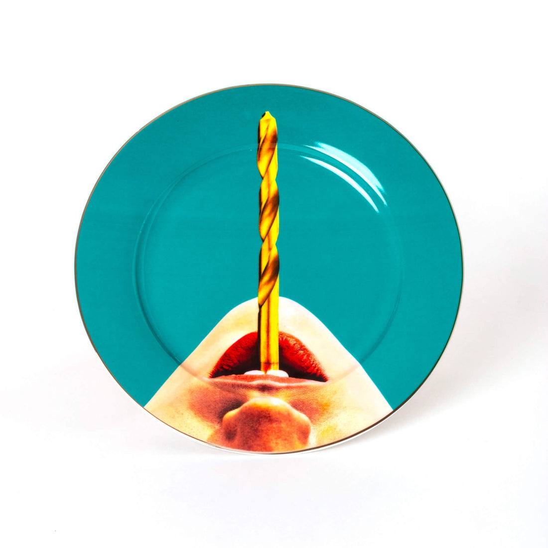 Seletti Drill dinner plate - Blue