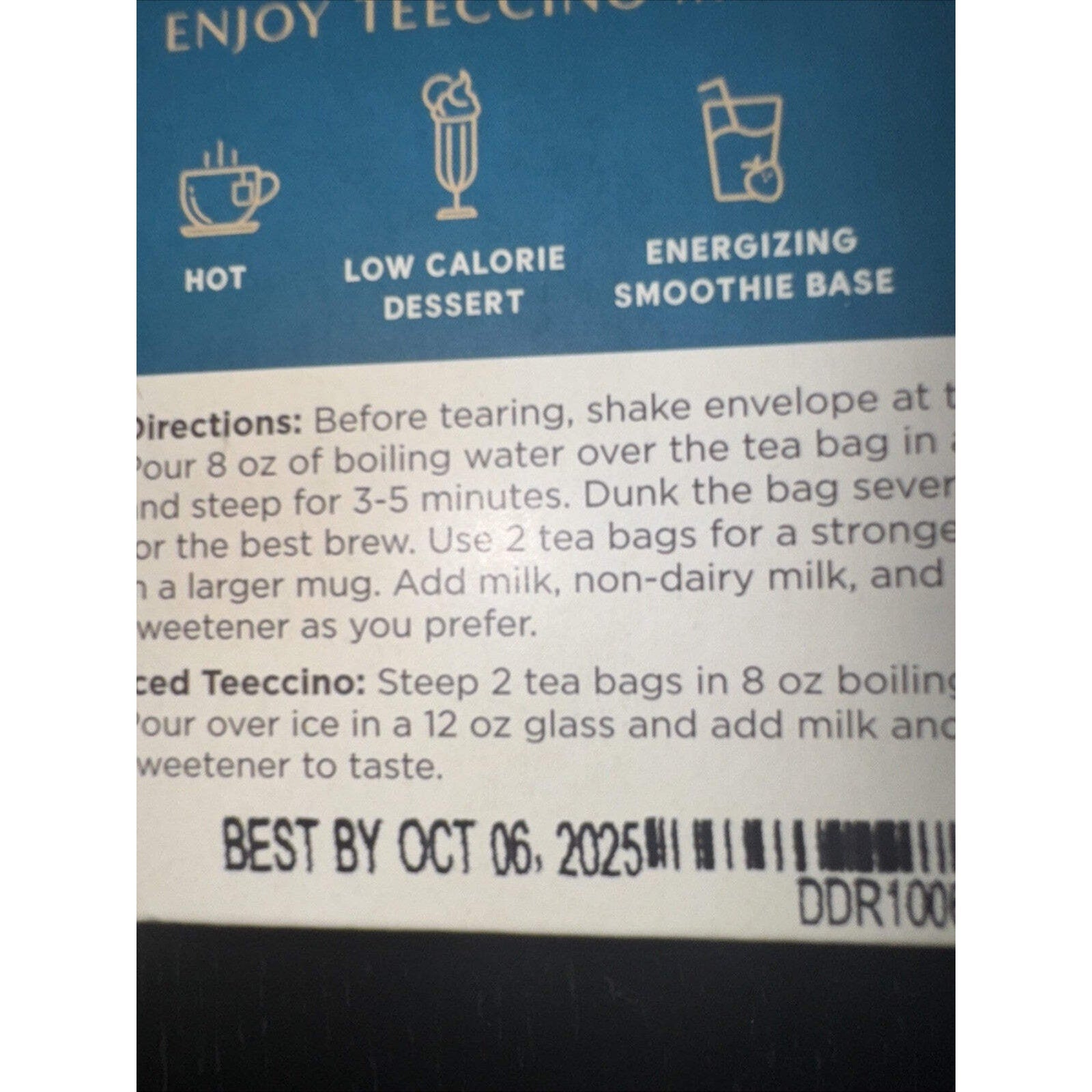 Teeccino Dandelion Dark Roast Chicory Herbal Tea, Organic, 20 Tea Bags