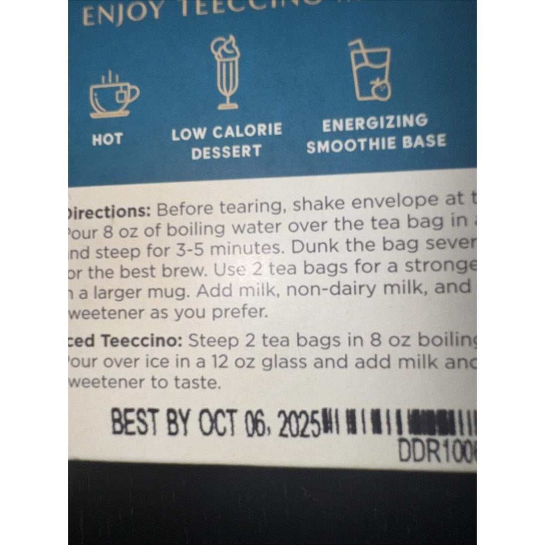 Teeccino Dandelion Dark Roast Chicory Herbal Tea, Organic, 20 Tea Bags