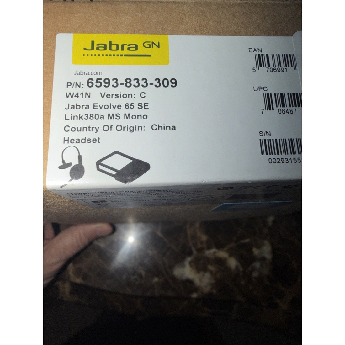 Jabra Evolve 65 SE Link380a MS Stereo - Bluetooth Headset - Black - Broken Mic