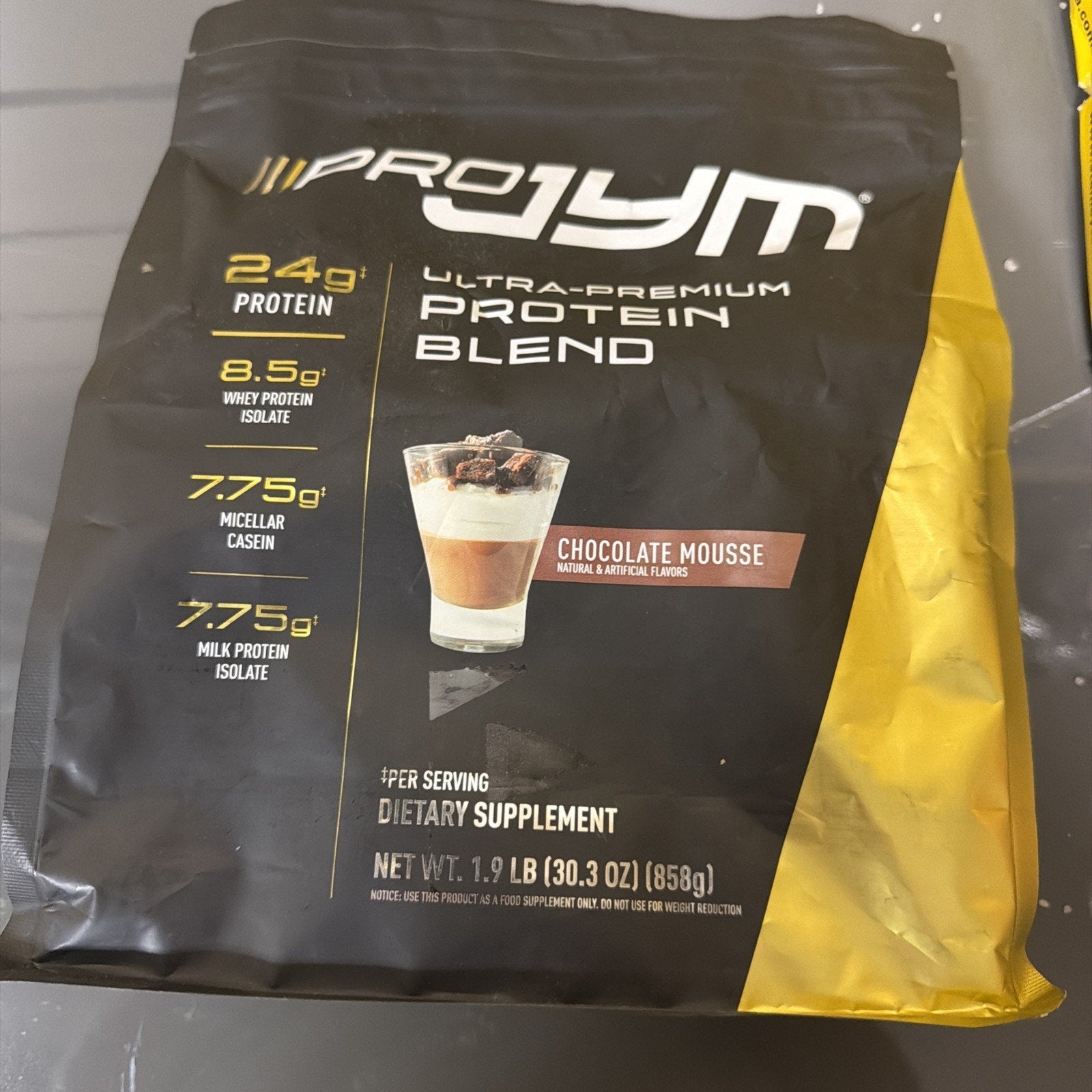 PRO JYM 22 Servings - Ultra Premium Protein Blend , Chocolate Mousse 1.9 lbs.