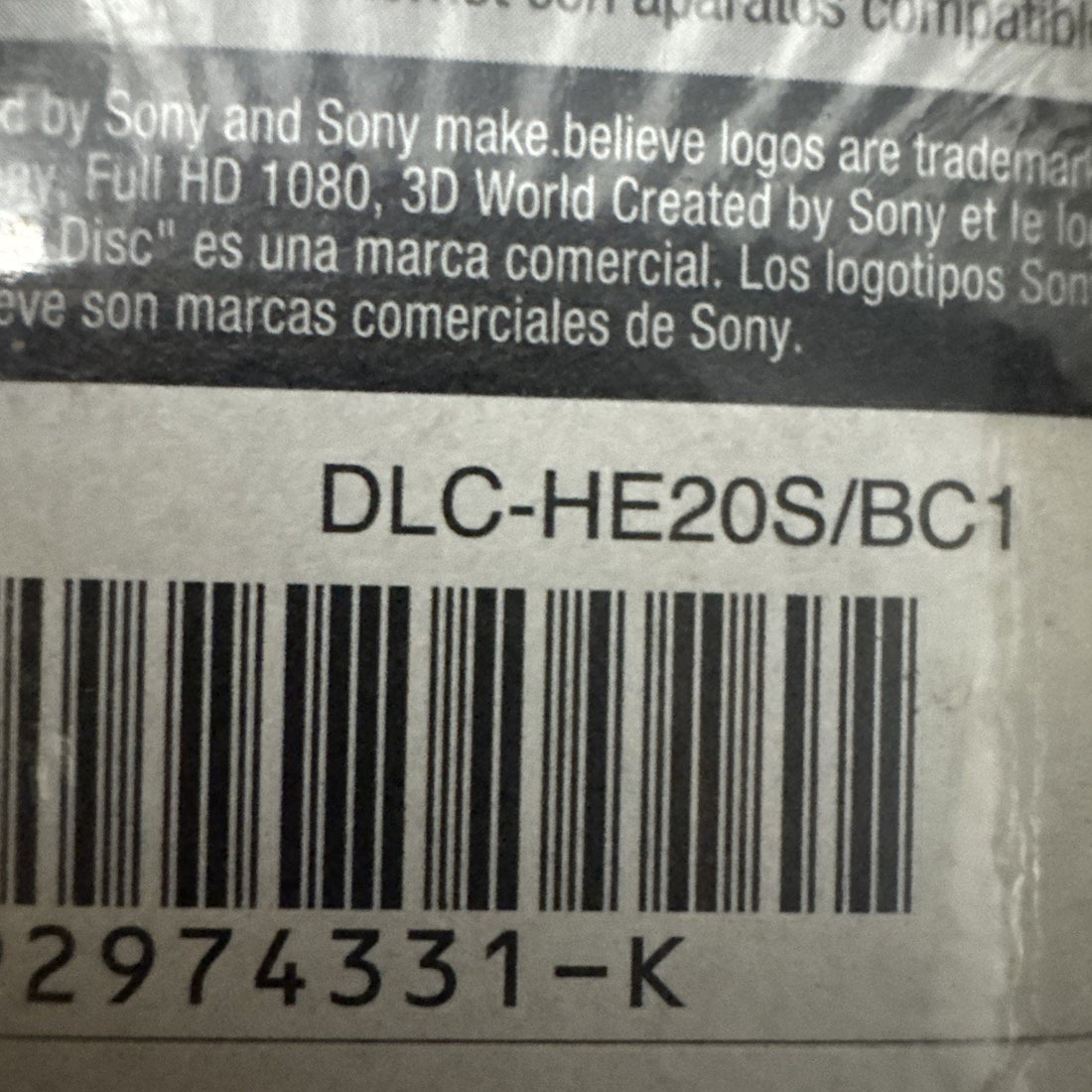 Sony HDMI DLC-HE20S/BC1 New And Sealed
