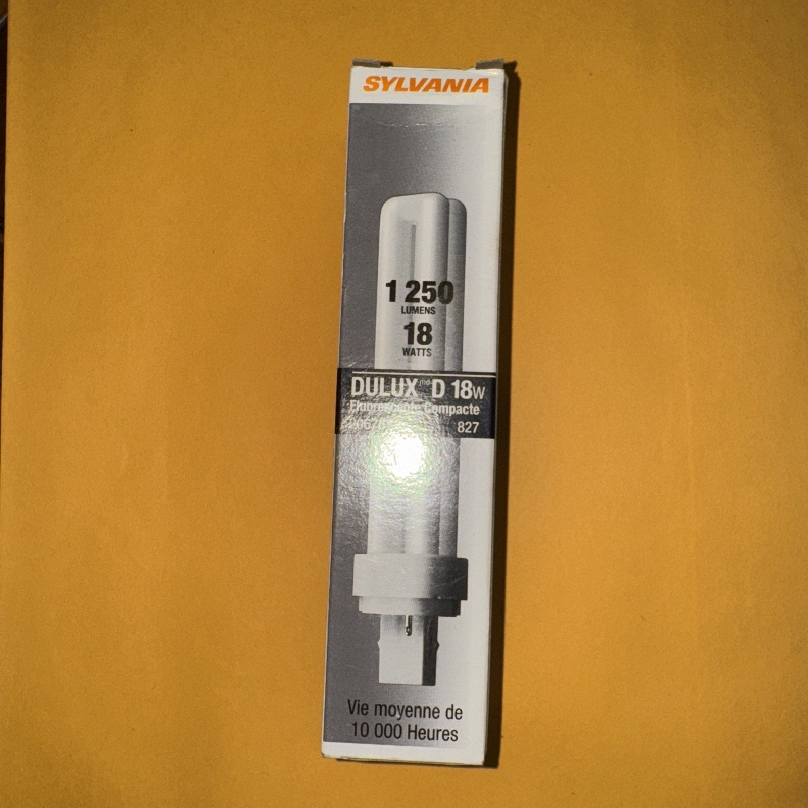 Sylvania CF18DD/827 T4 CFL 2-Pin G24d-2 Base 18-Watt Compact Fluorescent New