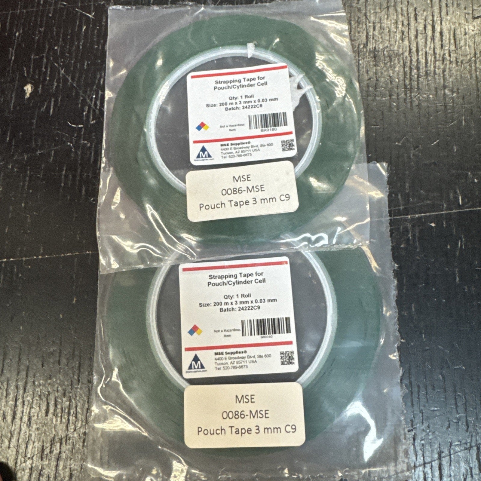 MSE MTI High Temp Lithium Battery Pouch Tape, 3/5/10mm, Lot of 4