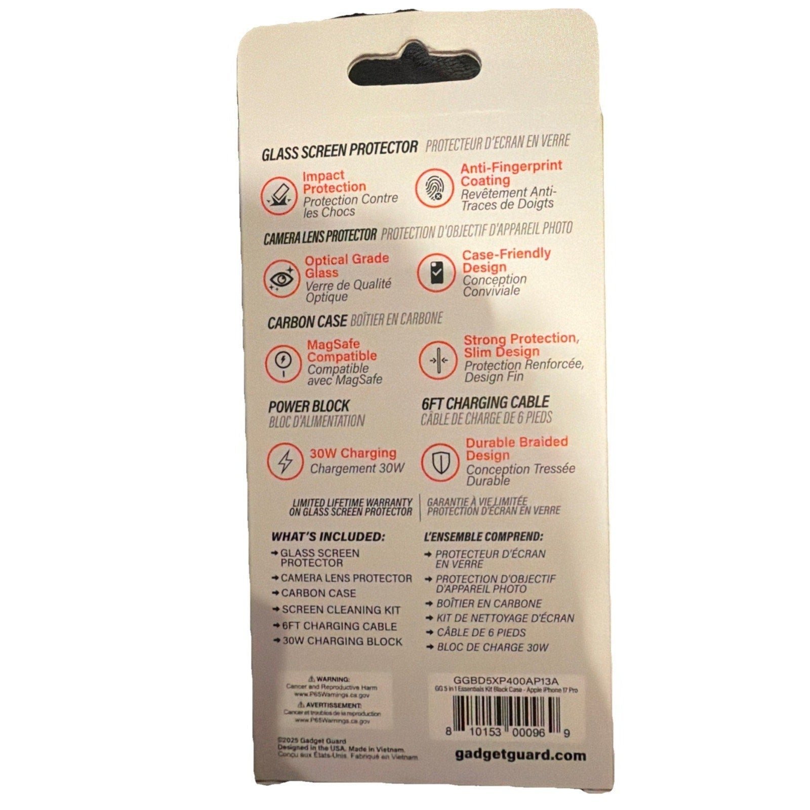 Gadget Guard 5 In 1 2025 iPhone 17 Pro Black