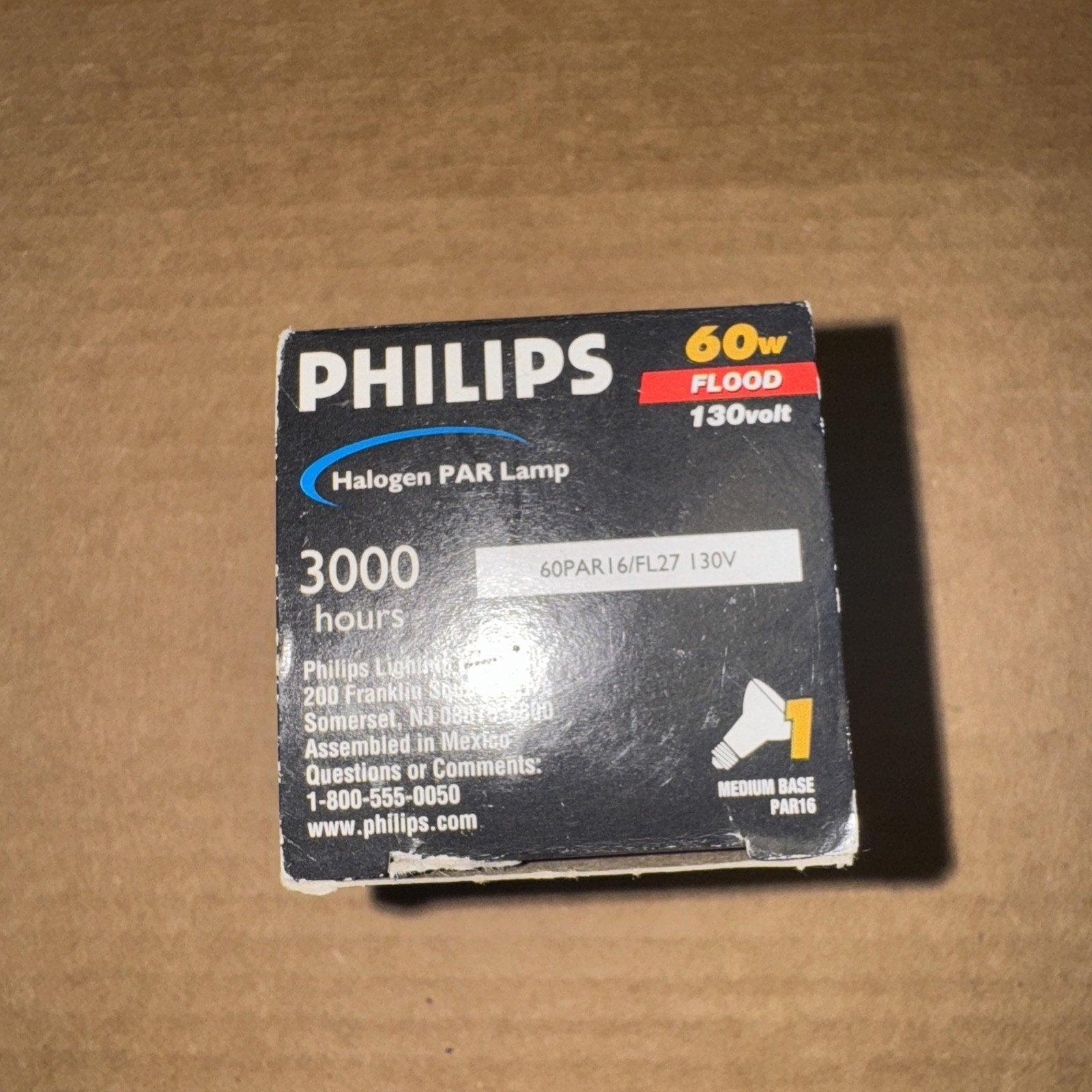 Philips Halogen Flood Light, 60W 130V, PAR38 (3000 Hours)